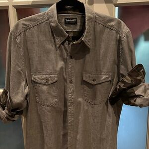 Timberland Men's Casual Gray Button Down Shirt